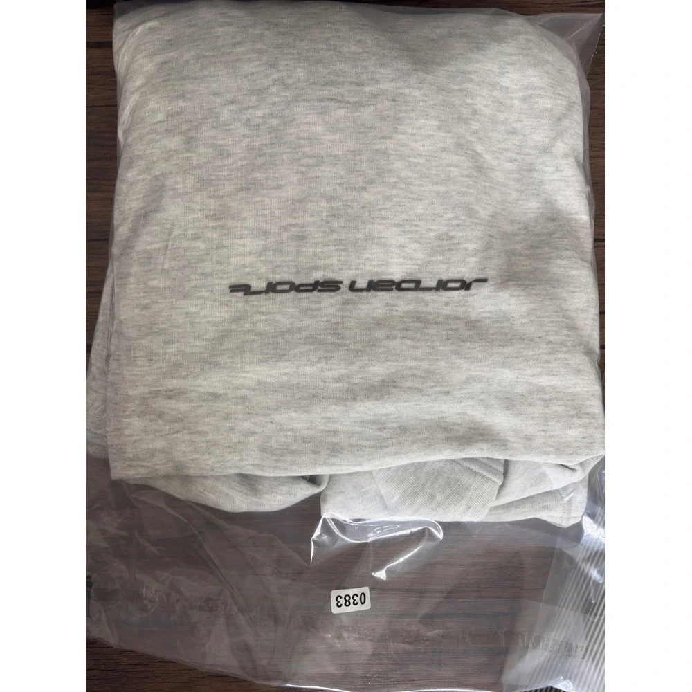 Jordan Sport Dri-FIT Hoodie Mens XXL Grey Heather Jumpman Pullover Sweatshirt
